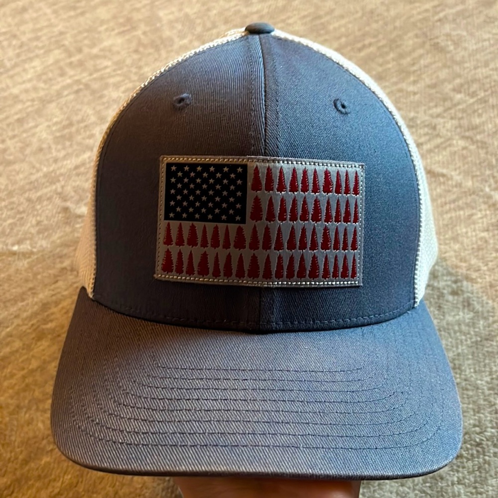 Columbia Tree Flag Mesh Ball Cap - High Crown Flex Fit L/XL